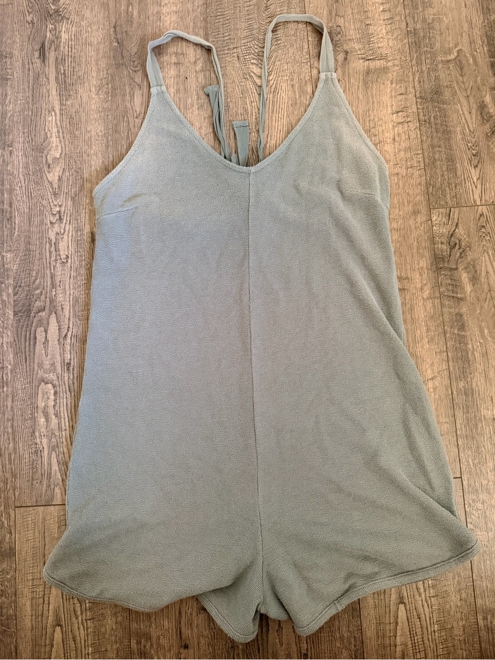 Roxy Sage Green V-Neck Camisole Romper